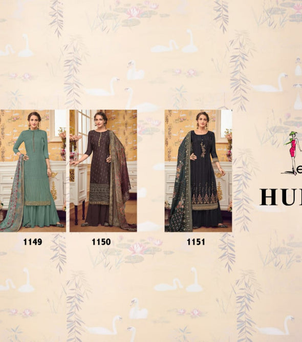 Eba Lifestyle Hurma Vol 28 Pure Viscose Chinon Embroidered Salwar Suits Catalog Collection
