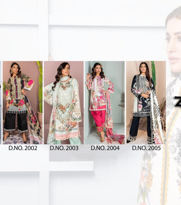 Zoya Firdous Lawn Collection 20 Jam Cotton Pakistani Suits Catalog Collection
