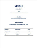 Zubeda Nimaah Satin Georgette Embroidered Salwar Suits Catalog Wholesaler