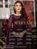 Khayyira Maryams Gold Heavy Georgette Embroidered Pakistani Suits Wholesale Catalog Collection