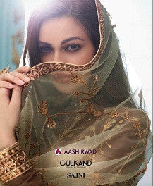 Aashirwad Sajni Real Georgette Heavy Salwar Suits Wholesale Catalog Collection