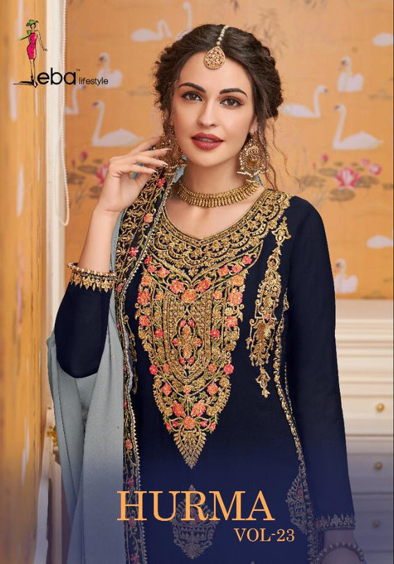 Hurma Vol 23 Heavy Festive Wear Georgette Salwar Suits Wholesale Catalog Collection