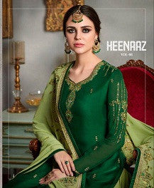 Mf Heenaz 66 Satin Georgette Designer Salwar Suits Catalog Collection