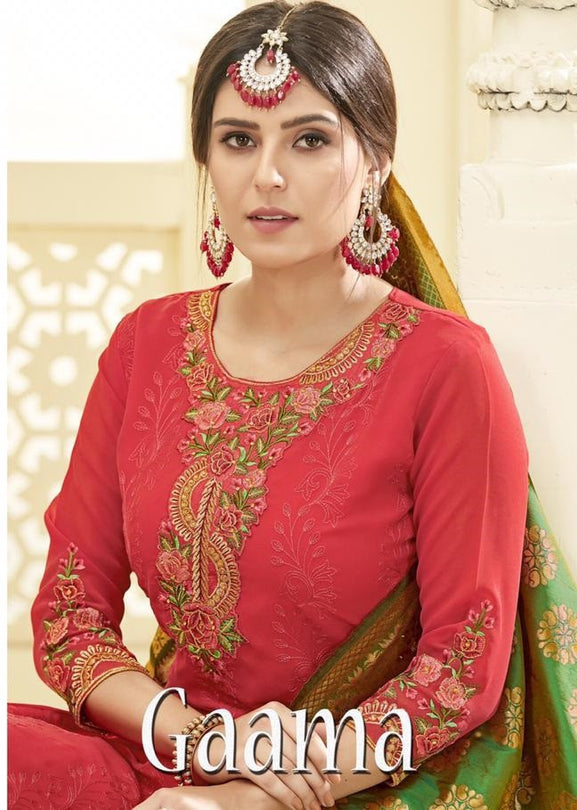 Sarvada Gaama Designer Georgette Embroidered Salwar Suits Wholesale Catalog Collection