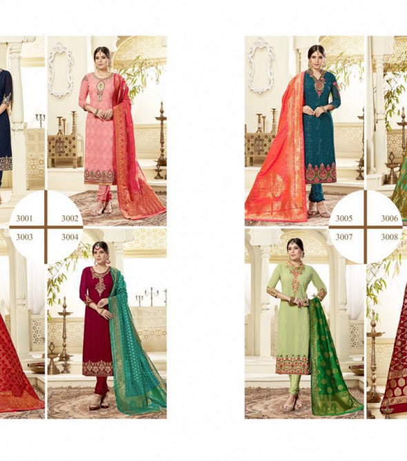 Sarvada Gaama Designer Georgette Embroidered Salwar Suits Wholesale Catalog Collection