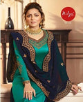 Lt Nitya 142 Satin Georgette With Work Designer Salwar Suits Wholesale Catalog Collection