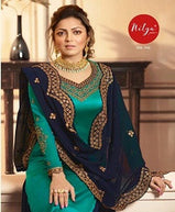 Lt Nitya 142 Satin Georgette With Work Designer Salwar Suits Wholesale Catalog Collection