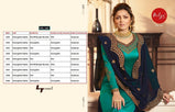 Lt Nitya 142 Satin Georgette With Work Designer Salwar Suits Wholesale Catalog Collection