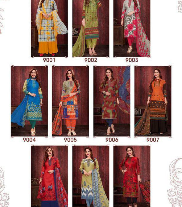 Mallika Summer Running Wear Printed Dress Material Catalog Collection