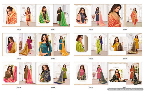 Kapil Banarashi 3 Designer Silk Heavy Work Dress Material Catalog Collection