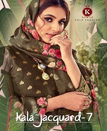 Kala Jacquard 7 Heavy Banarasi Jacquard Digital Printed Suits Catalog Collection