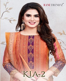 Rani Trendz Kia 2 Designer Modal Chanderi Silk Heavy Dress Material Catalog Collection