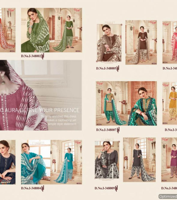 Harshit Patiyala Queen Pure Cotton Digital Printed Dress Material Catalog Collection