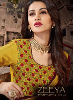 Zeeya Vol-6 Satin Georgette Fancy Saree Catalog Collection