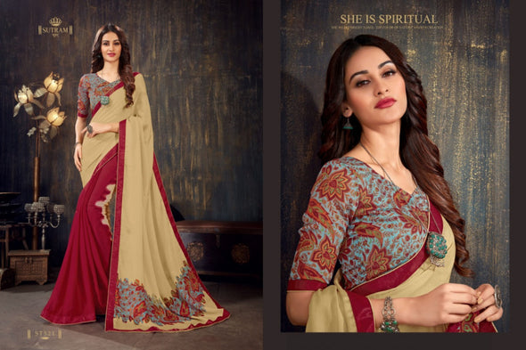 Zeeya Vol-7 Moss Chiffon Printed Fancy Saree Catalog Collection