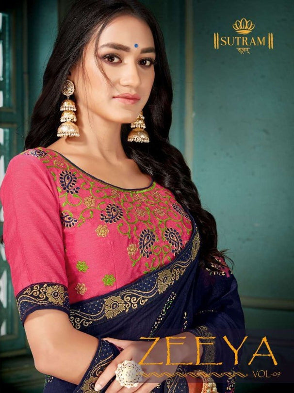 Zeeya Vol-9 Vichitra Silk Fancy Saree Catalog Collection