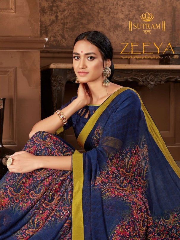 Zeeya Vol-10 Georgette Fancy Saree Catalog Collection