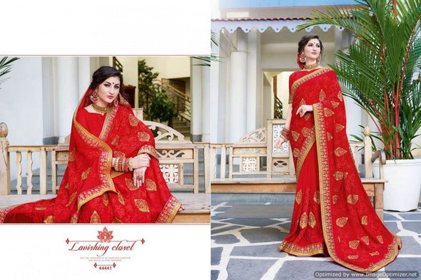 Kalista Zara Designer Embroidered Georgette Saree Catalog Collection