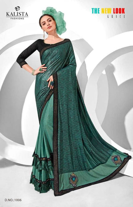 Kalista Oppo Designer Embroidered Georgette Saree Catalog Collection