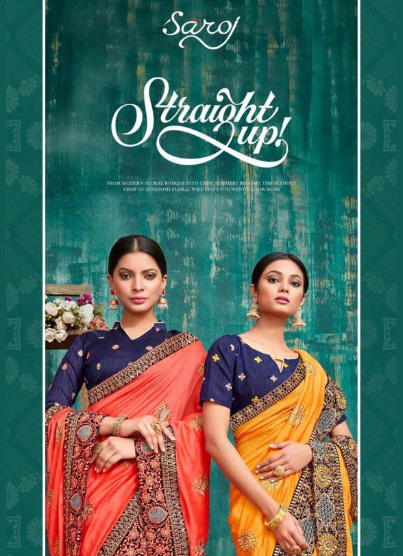 Saroj Simona Designer Embroidered Wedding Wear Saree Catalog Collection