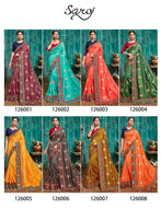 Saroj Simona Designer Embroidered Wedding Wear Saree Catalog Collection