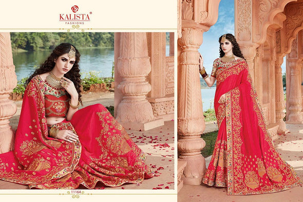 Kalista Kohinoor 2 Designer Embroidered Georgette Saree Catalog Collection