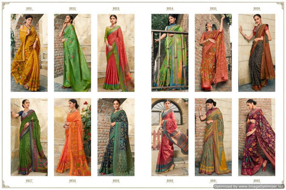 Shangrila Fionaa Brasso Unique Collection Of Viscose Brasso Saree Catalog Collection