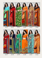 Haytee Fuzzy Patron 16 Dani Border Fancy Printed Saree Catalog Collection