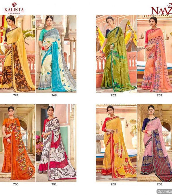 Kalista Naaz 2 Casual Wear Georgette Printed Saree Catalog Collection