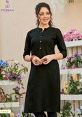 Poonam Pintex Pure Rayon Straight Cut Plain Kurti Catalog Collection
