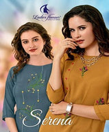 Ladies Flavour Serena Heavy Rayon Straight Cut Casual Wear Kurti Catalog Collection