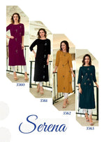 Ladies Flavour Serena Heavy Rayon Straight Cut Casual Wear Kurti Catalog Collection