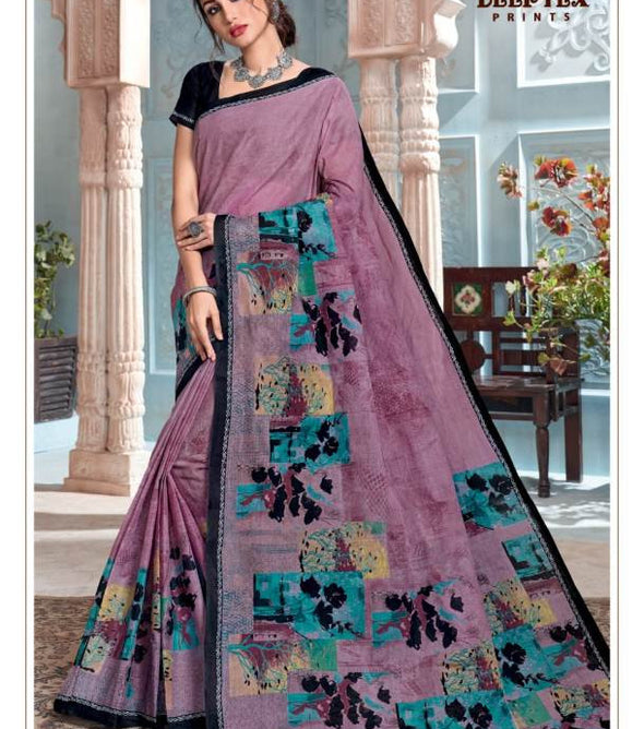 Deeptex Mother India 34 Pure Cotton Printed Saree Catalog Collection