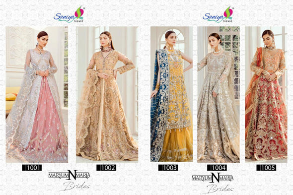 Saniya Mariyam N Maria Butterfly Net Pakistani Salwar Suits Catalog Collection