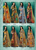 Radio Weightless Satin Running Wear Printed Saree Catalog Collection