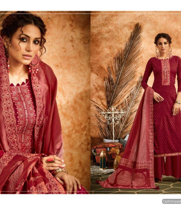 Kapil Sheen Pure Cotton Embroidered Dress Material Catalog Collection