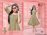 Kinti Anmol Heavy Rayon Round Cut Short Kurti Catalog Collection