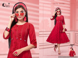 Kinti Anmol Heavy Rayon Round Cut Short Kurti Catalog Collection