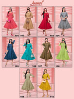 Kinti Anmol Heavy Rayon Round Cut Short Kurti Catalog Collection