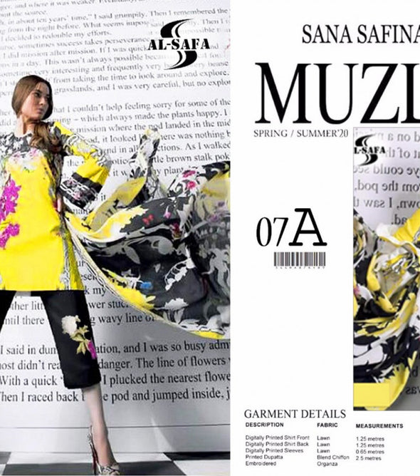 Al Safa Muzlin Lawn Cotton Pakistani Salwar Suits Catalog Collection