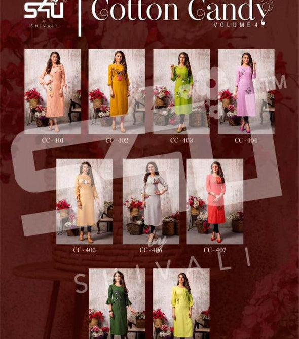 S4u Cotton Candy 4 Exclusive Collection Of Stylish Kurti Catalog Collection
