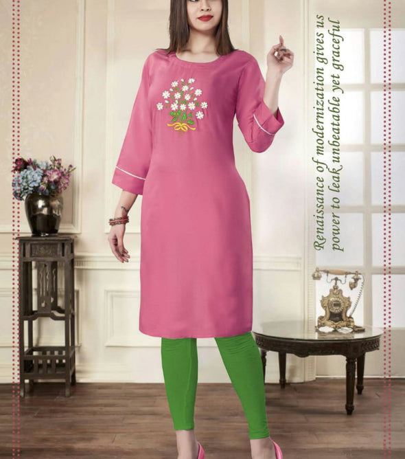 Ks4u Pratigya Heavy Rayon Worked Stylish Kurti Catalog Collection