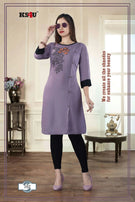 Ks4u Pratigya Heavy Rayon Worked Stylish Kurti Catalog Collection