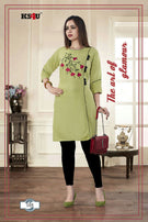 Ks4u Pratigya Heavy Rayon Worked Stylish Kurti Catalog Collection