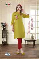 Ks4u Pratigya Heavy Rayon Worked Stylish Kurti Catalog Collection