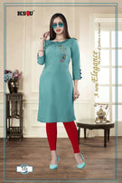 Ks4u Pratigya Heavy Rayon Worked Stylish Kurti Catalog Collection