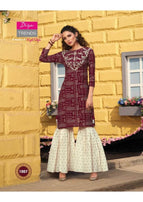 Florence 1 Diya Trends Rich Look Kurti With Stylish Bottom Catalog Collection