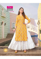 Florence 1 Diya Trends Rich Look Kurti With Stylish Bottom Catalog Collection
