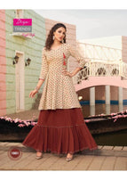 Florence 1 Diya Trends Rich Look Kurti With Stylish Bottom Catalog Collection