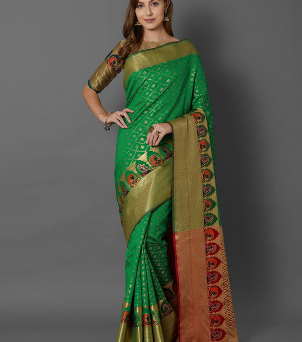 Manikarnika 1 Party Wear Silk Blend Saree Catalog Collection